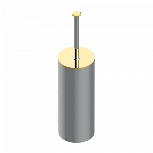 G7D-4700C Стакан напольный и щётка для унитаза с крышкой Thg-paris Saint Germain с рукоятками Хром/золото