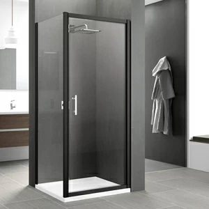 Душевой уголок 102x101 ZEPHYROS G+F Novellini ZEPHYROS с черным профилем