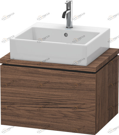 LC580002121 Тумбочка для компактной консоли L-Cube #LC5800 620 x 477 мм Орех темный декор Duravit