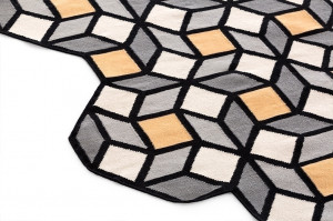 070955 Ковер Rhomb Yellow 195x254 GAN Parquet