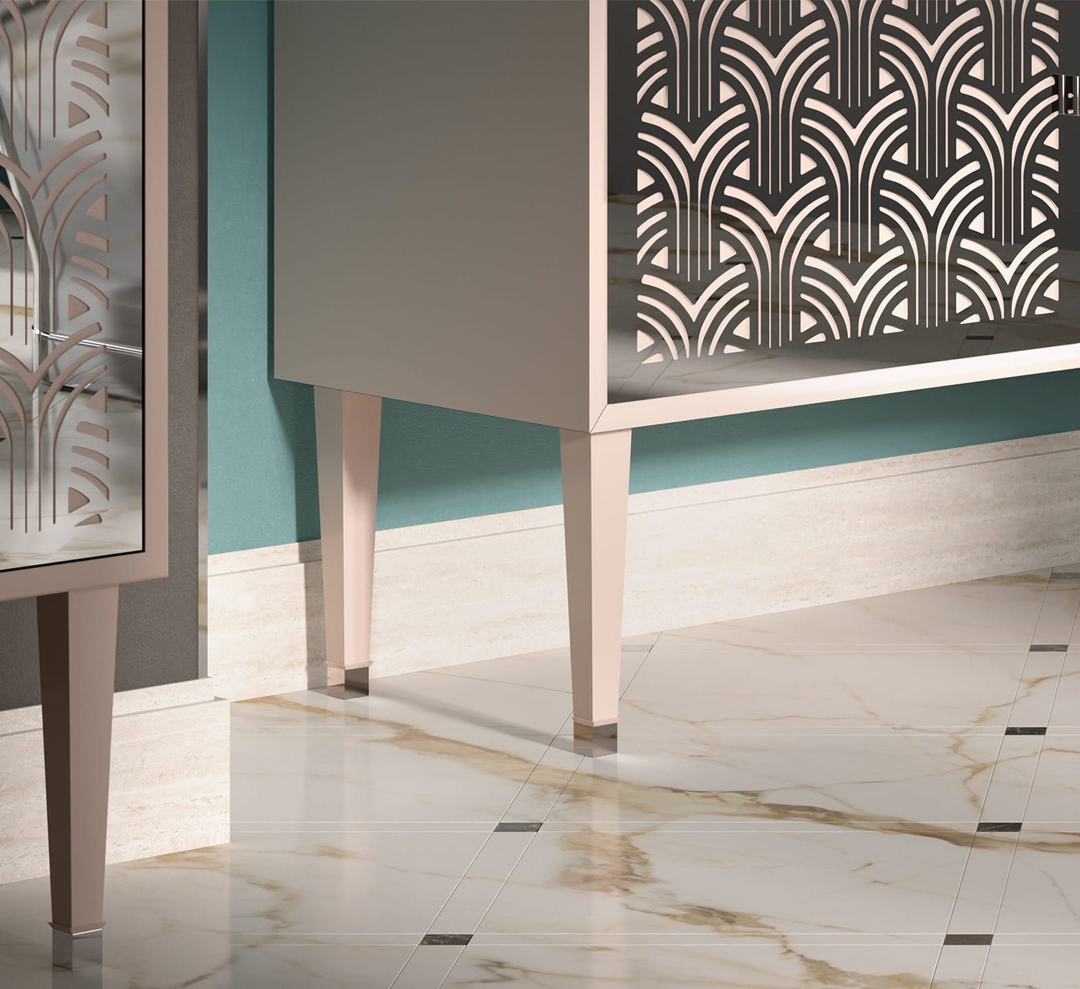 Деревянный двойной умывальник с ящиками Park Avenue CORA 3S ARCH-00133673 - Вид №3