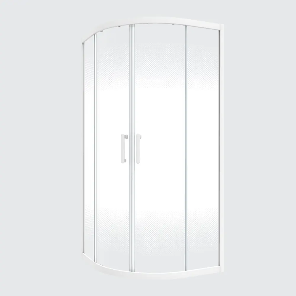 Комплект стекол для душевой ширмы Sensea Easy 1/4 круга 90x90 см с шелкографией, цвет профиля на выбор 88103647 STLM-2106768 - Вид №4