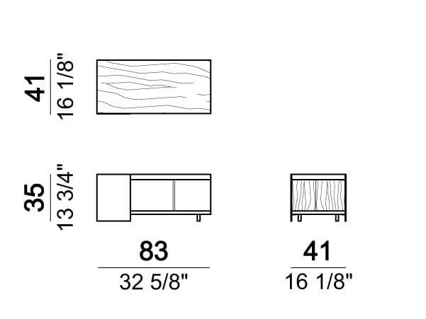 Деревянный квадратный журнальный столик Arketipo NOTH ARCH-00058354 - Вид №6