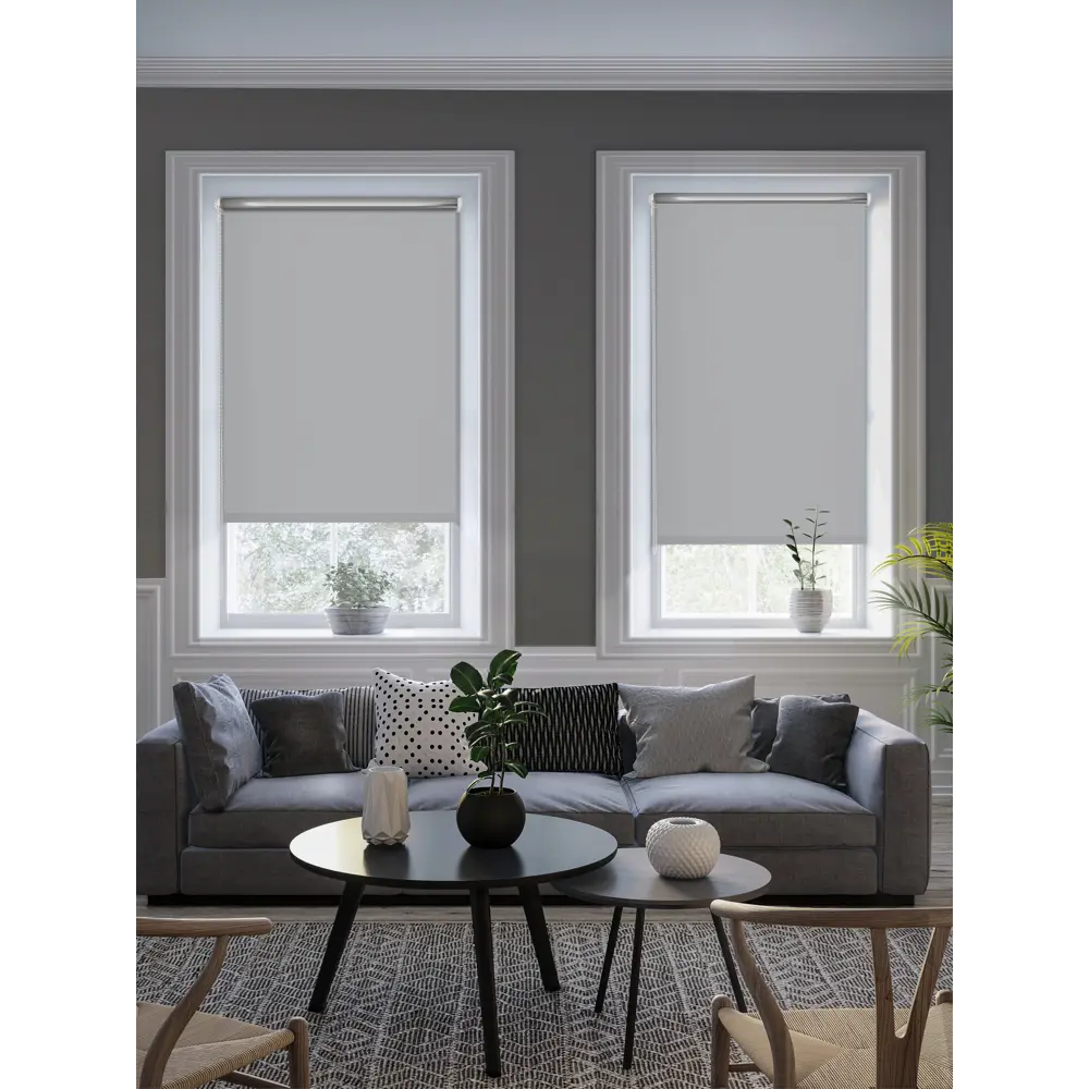 Штора рулонная блэкаут Silver 55x175 см серая GARDEN BLACKOUT Silver STLM-2133462 - Вид №4