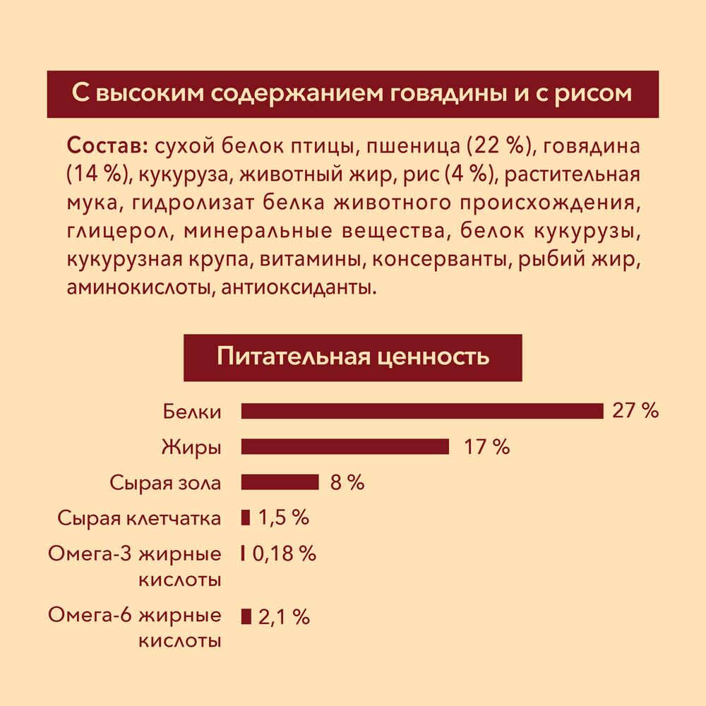 ПР0059694 Корм для собак для мелких пород, говядина, рис сух. 1,5кг ONE  - Вид №3