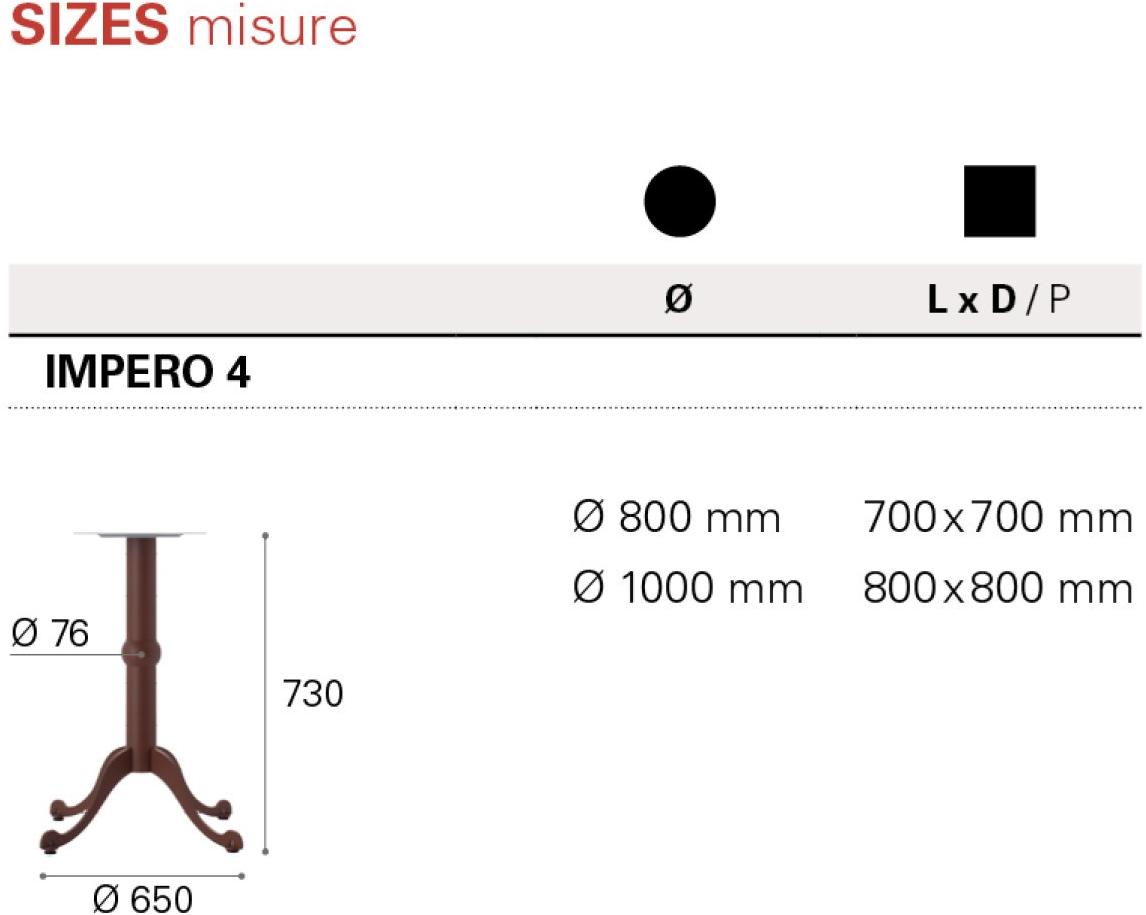 Nitesco Квадратный стол с основанием 4 звезды Impero sun-id-1512398 - Вид №2