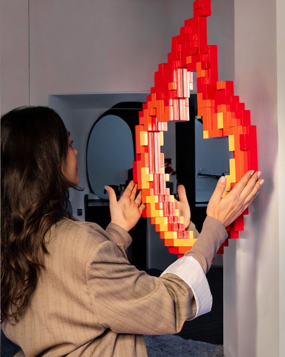 Зеркало в рамке Seletti пиксель ARCH-00114366 - Вид №2