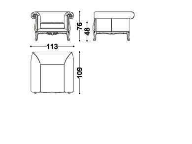 Кожаное кресло с подлокотниками OPERA CONTEMPORARY Sansone ARCH-00122926 - Вид №2