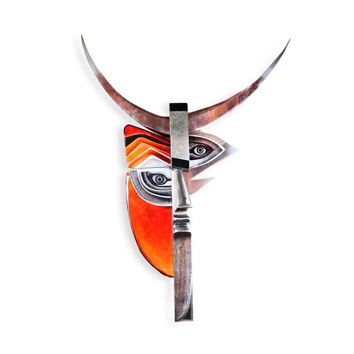 68118 Панно "Фавн", красное/оранжевое, 1050/1400 мм Maleras 