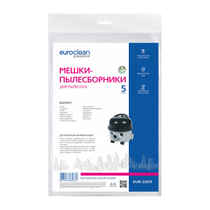 90543448 Мешки тканевые для пылесоса EUR-220/5, 6 л, 5 шт STLM-0273648 EUROCLEAN
