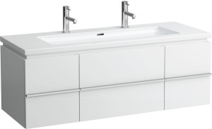H4013110754751 Шкафчик под раковину с сифоном, экономящим пространство, для раковин 816435, 1 выдвижной ящик, 2 дверцы, 2 стеклянные полки LAUFEN PRO