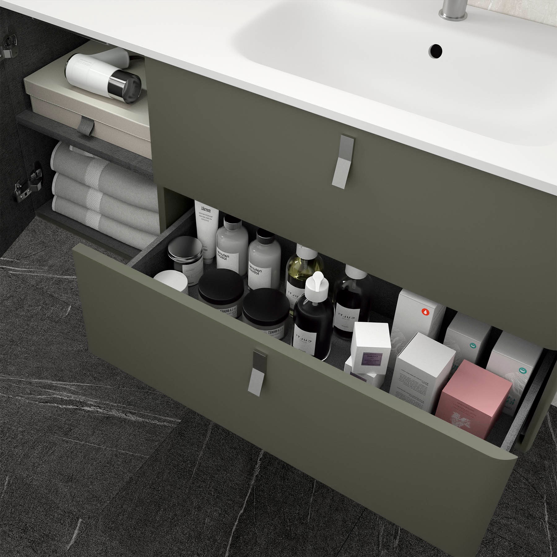 24653 SALGAR Мебель для умывальника UNIIQ 900 левая CASTAÑO Кастаньо  - Вид №4