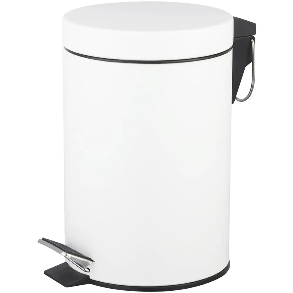Контейнер для мусора для ванной KONSENSA Терни 3 л сталь цвет белый STLM-2089026 - Вид №3