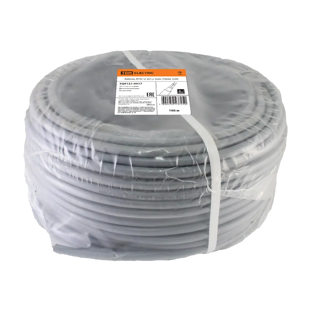 Кабель Tdm Electric NYM 2x1.5 100 м ГОСТ цвет серый 84574119 STLM-2075007  - Вид №1