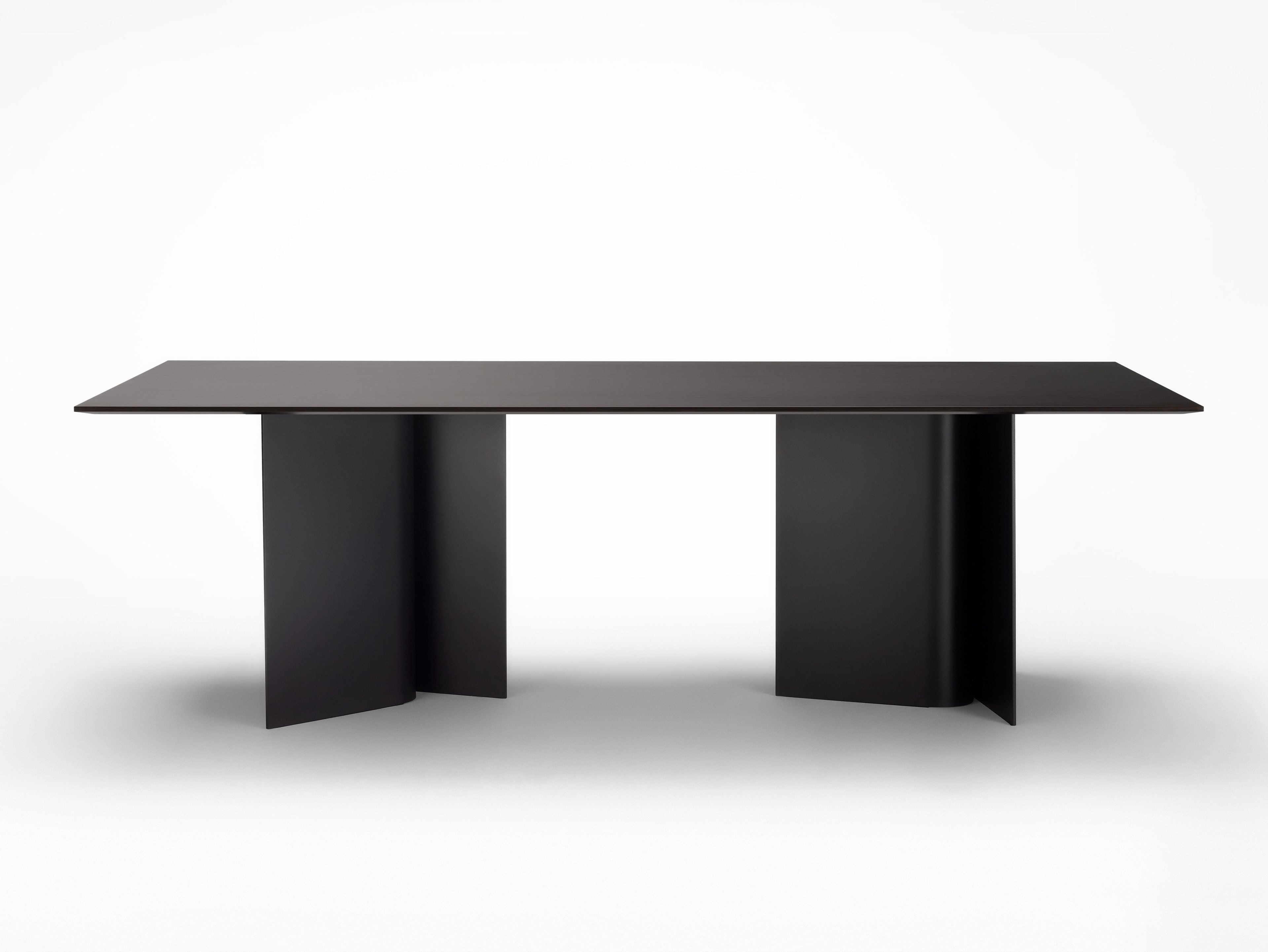 Прямоугольный алюминиевый стол и дубовая столешница Ross Gardam ARCH-00153044