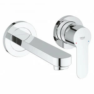 Смеситель для раковины GROHE BauEdge на два отверстия, хром (20474000)