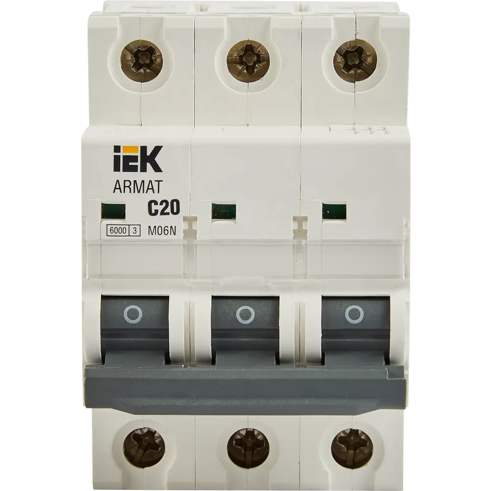 Дифференциальный автомат IEK Armat M06N 3P 20А с защитой от утечек 87762168 STLM-1377100 - Вид №1