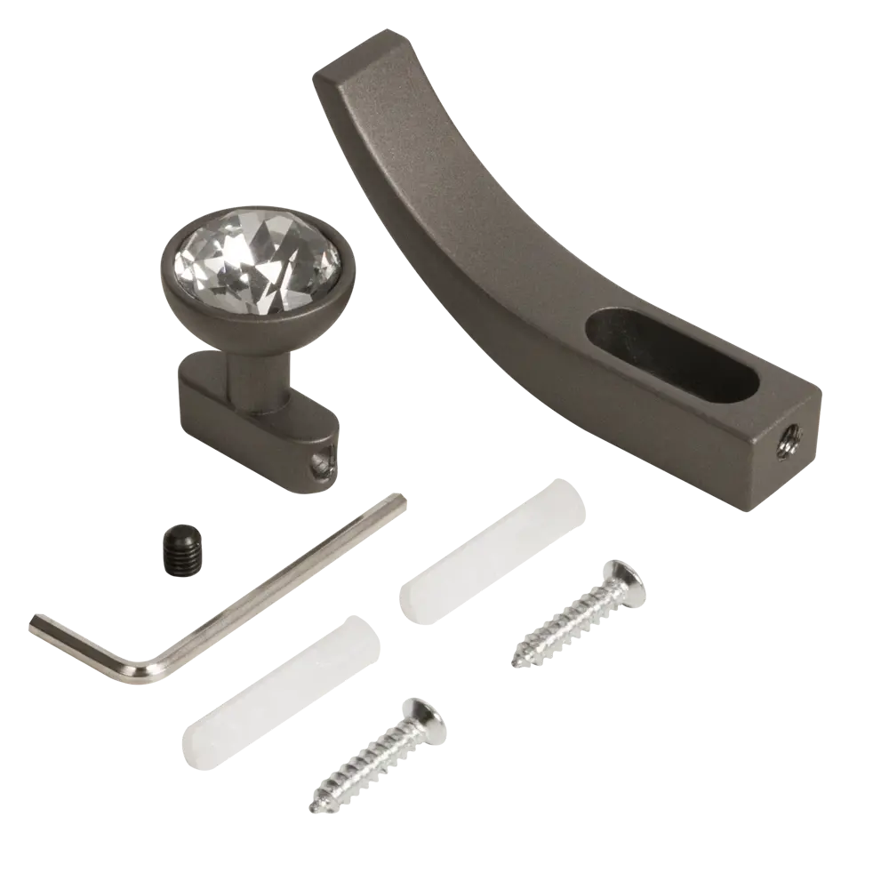 Крючок мебельный Ajax MB-LM/K-004 1.5x7.1x3.7 см цвет серый STLM-2154318 - Вид №2