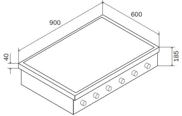 Ilve Индукционная варочная поверхность из стали Professional plus Hpi90 Santreyd  - Вид №1
