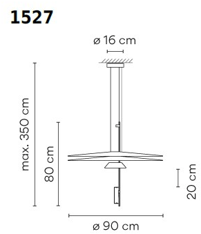Vibia Светодиодный подвесной светильник с диммером Flamingo 1527 - Вид №1