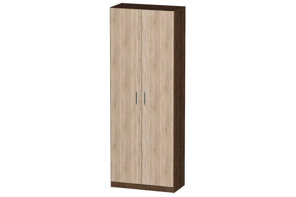 91368738 Шкаф распашной Furnistyle Лайф 80x215x40 см ЛДСП цвет дуб коричневый табак/дуб сонома STLM-1079276