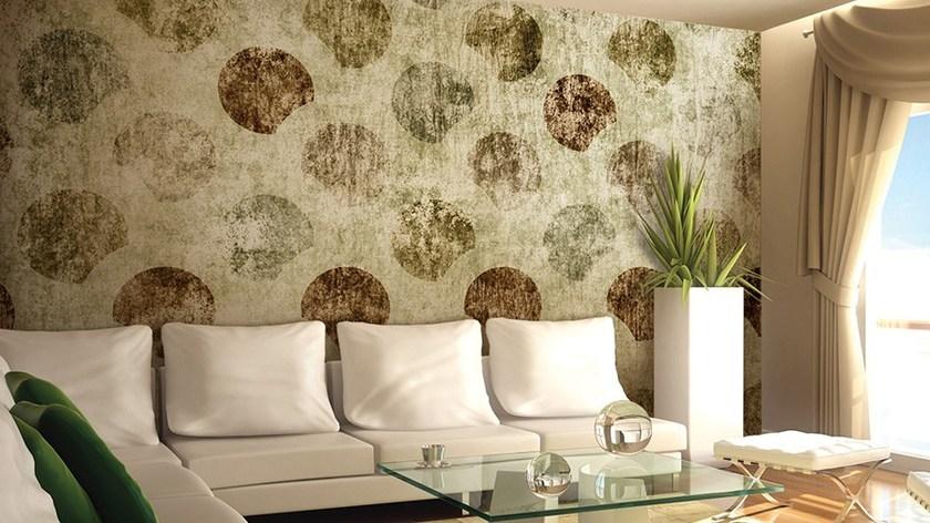 GLAMORA Виниловые обои в горошек Stripes & squares sun-id-1425656 - Вид №1