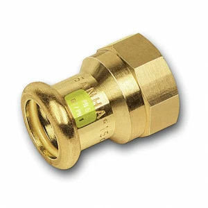 1112701212 SANHA 11270G пресс-фитинг газ, бронза, муфта переходная ВПр-ВР 12x1/2 мм