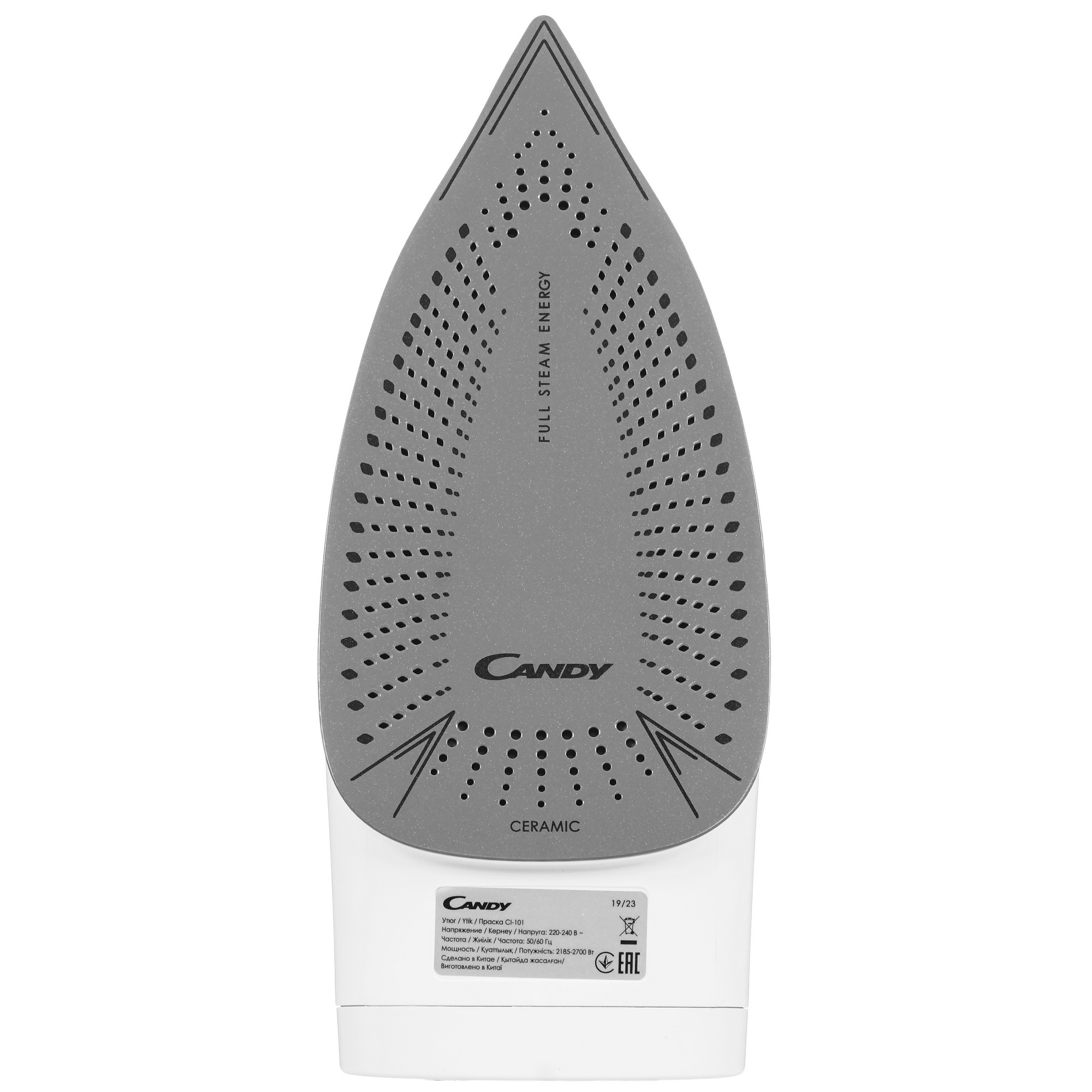 9942232 Утюг Candy CI-101 белый STDN-0112735 - Вид №3