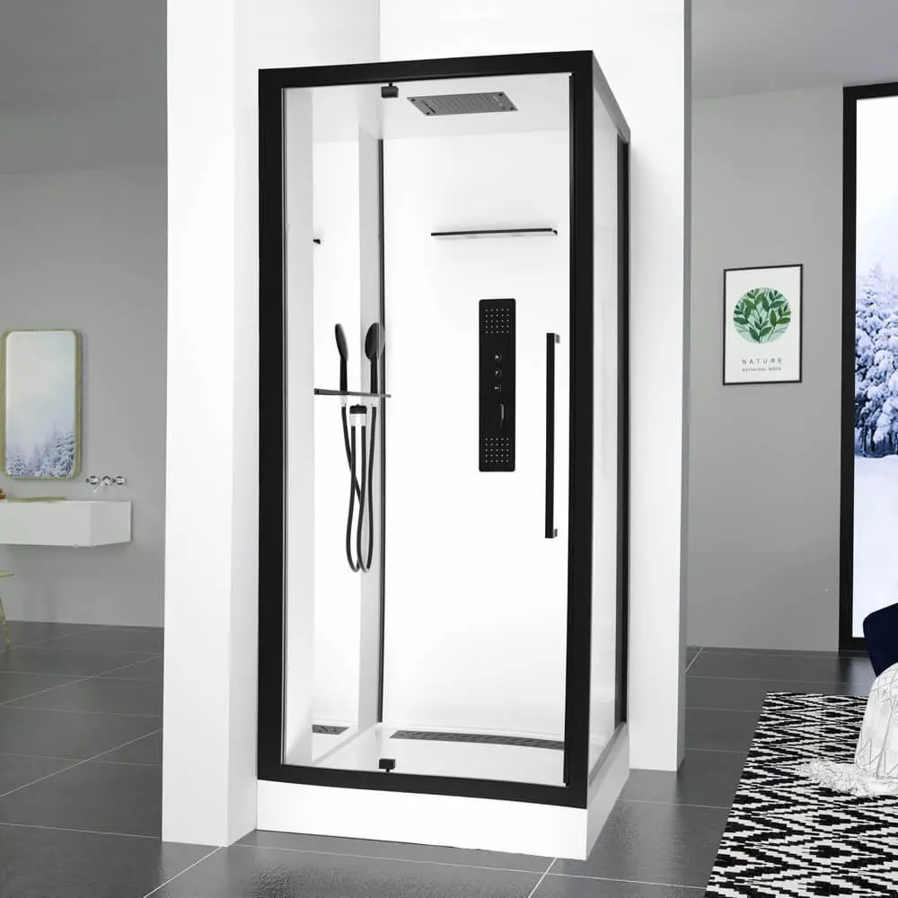 90830194 Душевая кабина Black & white 8022000 низкий поддон 90x90см STLM-0402838