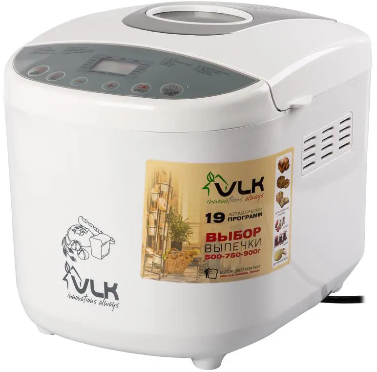 90198191 Хлебопечь Vlk Palermo 5200 19 программ цвет белый STLM-0129846