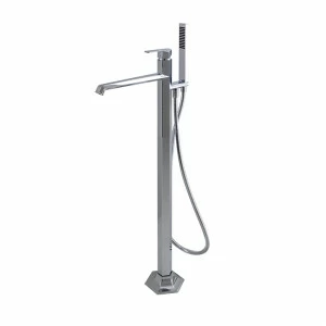 Смеситель для душа, однорычажный, напольный. Керамический картридж TRI-CONTROL Ø40 мм со встроенным переключателем. Включает ручной душ 100038634-N158760001 COTA и 100137846 - N199999498 душевой шланг 150 см. Его необходимо приобретать вместе с установлен