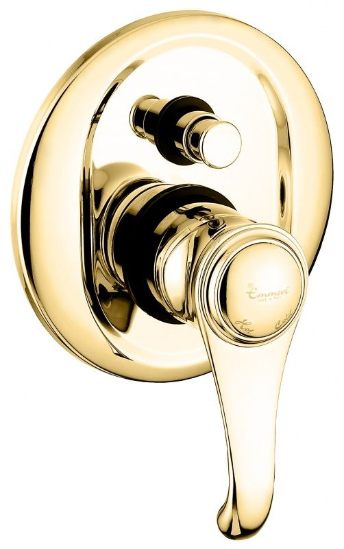 6019OR Внутристенный смеситель Tiffany на 2 выхода, цвет золото EMMEVI