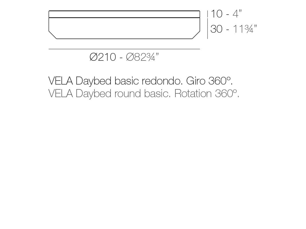 Круглая Садовая кровать с откидной спинкой Vondom ARCH-00047508 - Вид №5