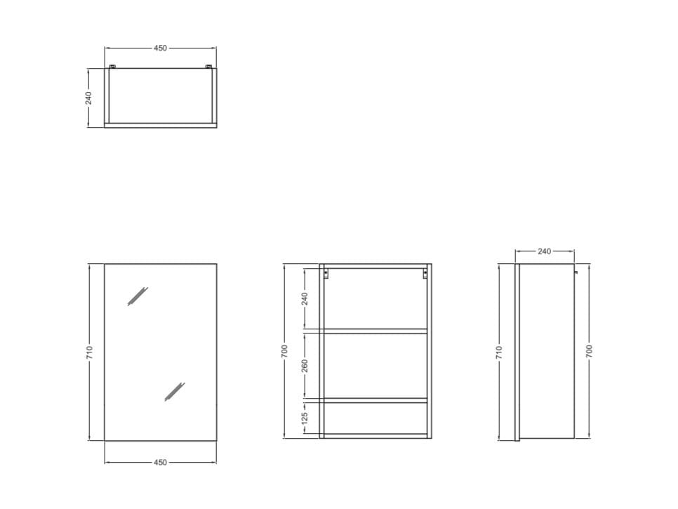 Подвесной шкаф для белья из ДСП с зеркалом COLAVENE Complementi Lavanderia ARCH-00146687 - Вид №2