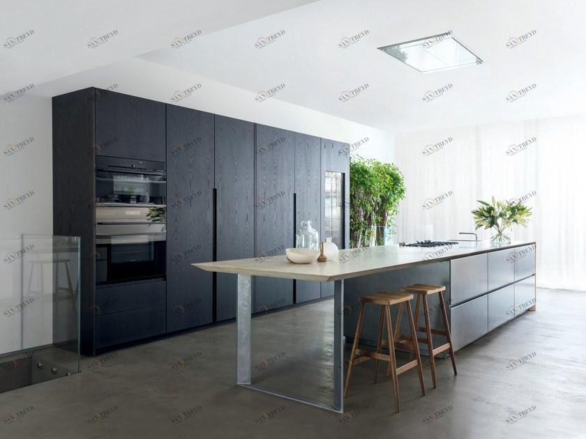 TM Italia Cucine Кухня из камня, оксидированной стали и коричневого дуба sun-id-1396203