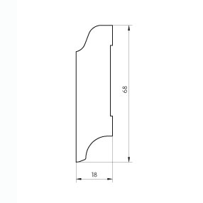Плинтус Pedross Веноста Массивный Дуб 2500х68 мм 1010000713 - Вид №1