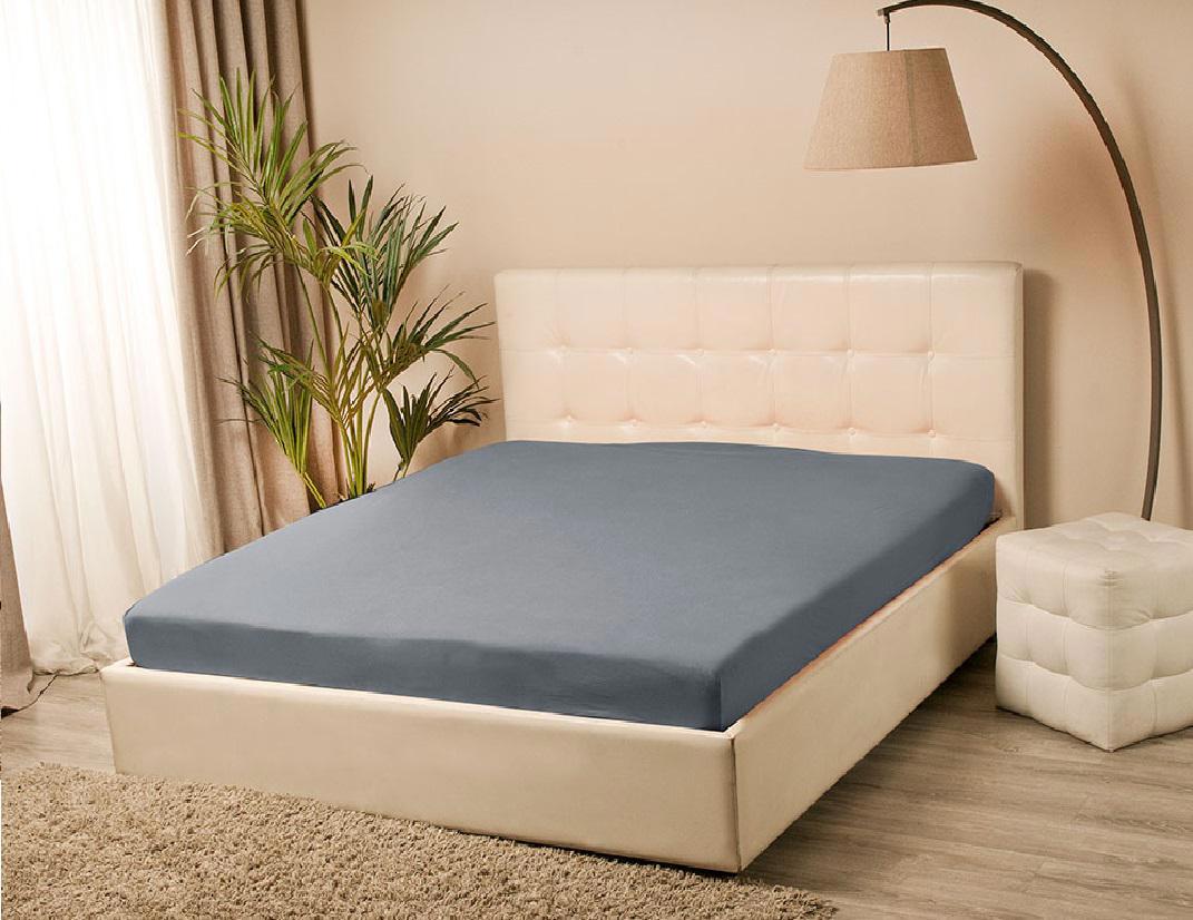 90308445 Простыня EPT-140/графит, 200x140 см, тенсел, на резинке Tencel STLM-0177537 EDELSON