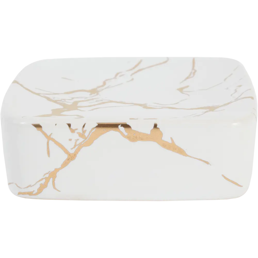 Мыльница Vidage Marmo Dorato керамика цвет белый STLM-2028565 - Вид №1