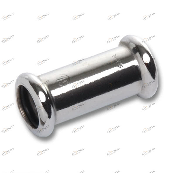 116270S28 SANHA 16270S пресс-фитинг, медь, хром. муфта ВПр-ВПр, подвижная 28 мм 