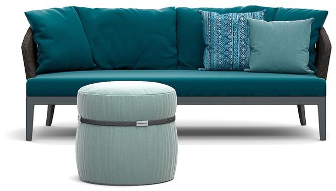 Atmosphera Круглый садовый пуф из технической ткани со съемной крышкой Levante e ponente Cxlv.pf - Вид №1