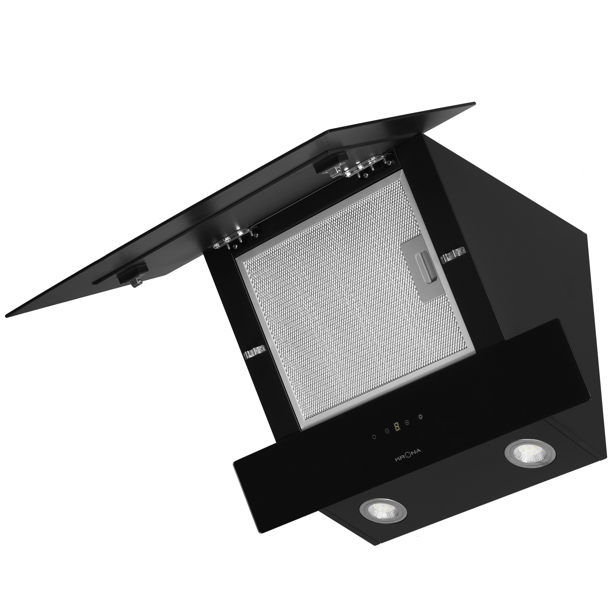 8198370 Вытяжка наклонная KRONA ALVA 600 S черный/черный STDN-0020140 - Вид №2