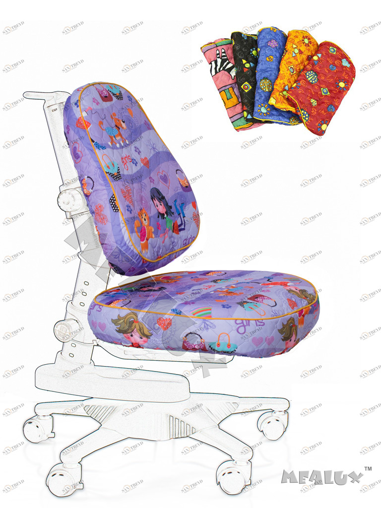 Чехол для кресла Newton/Match сиреневый с девочками COMF-PRO  261268 Фиолетовый Santreyd 