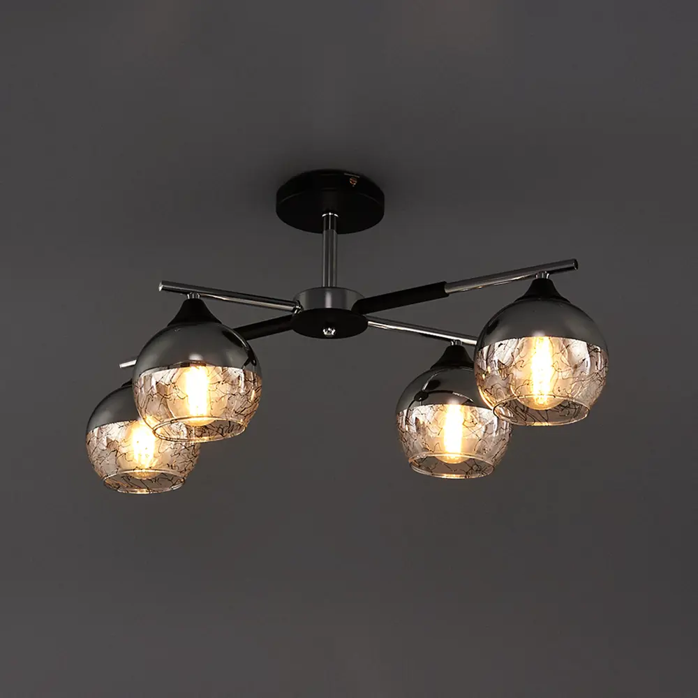 Люстра потолочная Escada 693/4P, 4 лампы, 12 м², цвет черный STLM-2208221