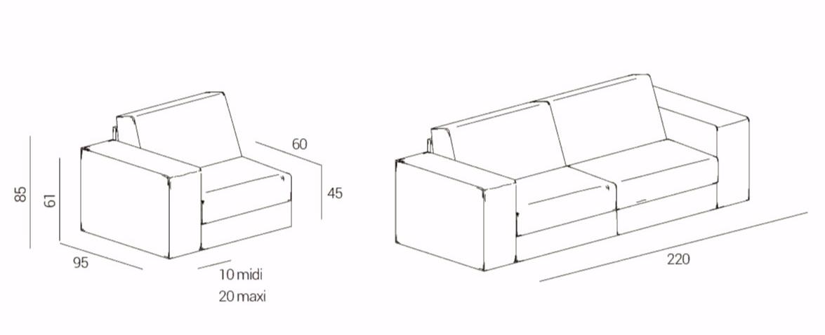 Dall'Agnese 2-местный тканевый диван-кровать Zoom sun-id-1409722 - Вид №2