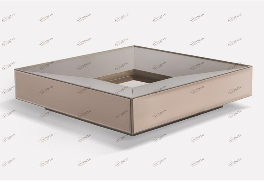 MORADA Низкий стеклянный журнальный столик с вещевым ящиком  Scrigno ct 