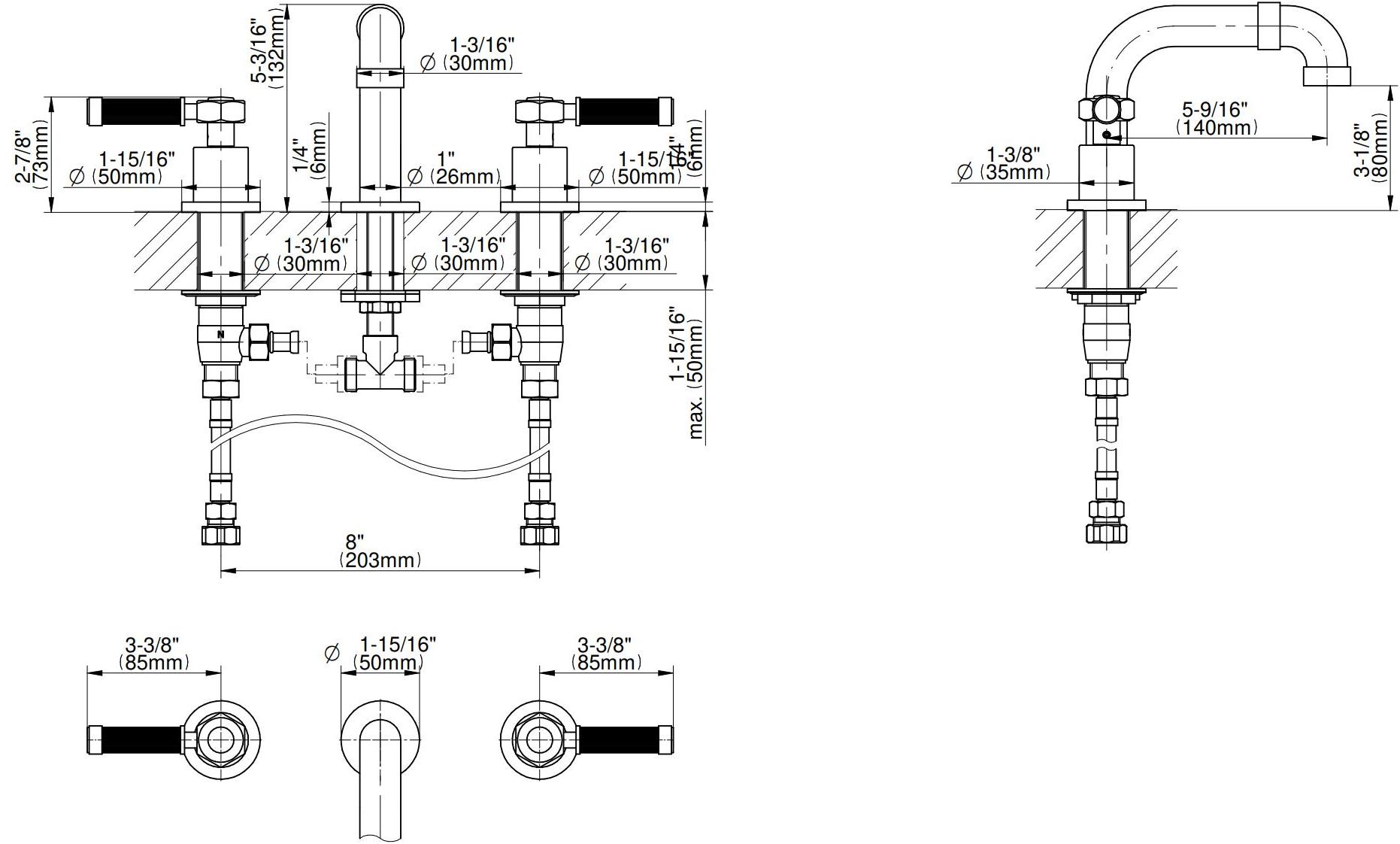 GRAFF Смеситель для раковины на 3 отверстия Vintage 5373000 - Вид №2