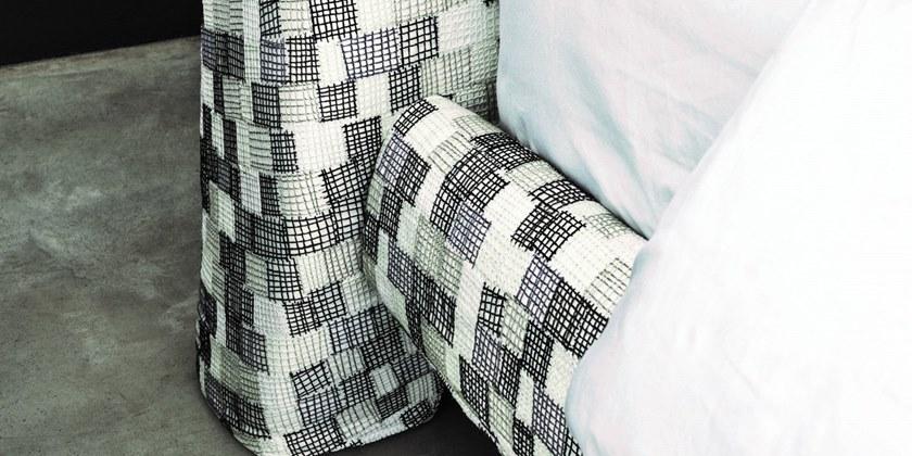 Gervasoni Двуспальная кровать из ткани с мягким изголовьем Beds sun-id-1490588 - Вид №3