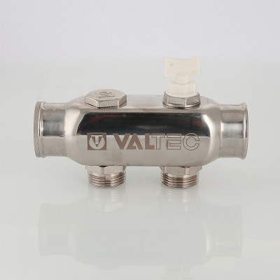 VTc.505.SS.060507 Коллектор из нержавеющей стали с межосевым расстоянием выходов 50 мм Valtec 1", 7 x 3/4", "евроконус"  - Вид №8