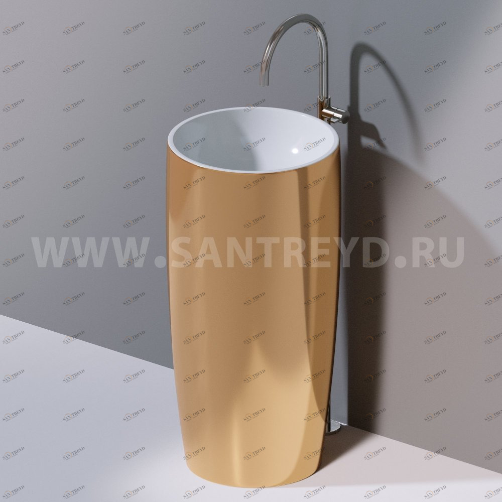 L103T0R0VT.250 Напольная раковина стоящая круглая A. e T. Italia PILLAR AeT ITALIA