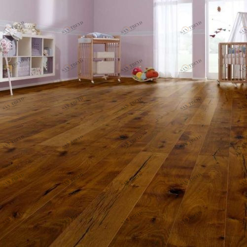 Паркетная доска Meister PD 400 Cottage Дымчатый 8304 Дуб Рустик с брашью (Текстурированная) 2200х180 мм 2300200020